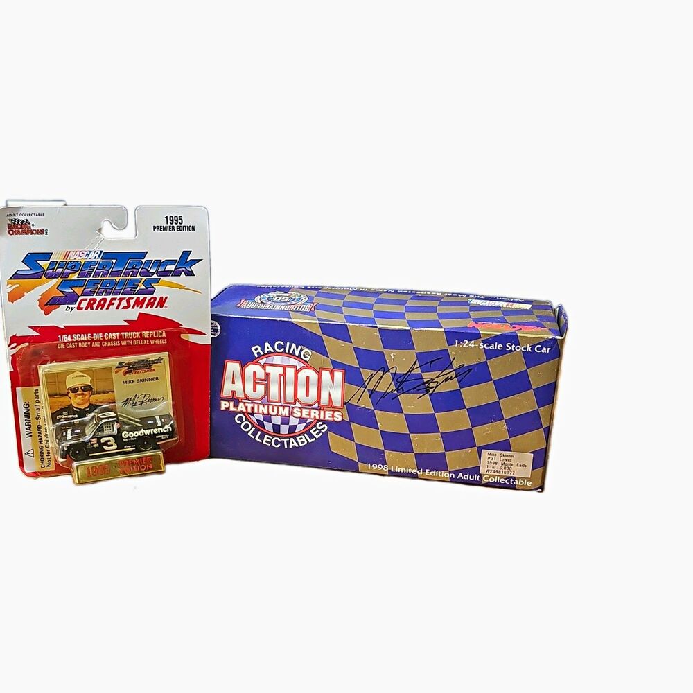 Action Platinum 1:24 Mike Skinner #31 Lowe's 1998 Autographed & 95 1/64 Truck #3